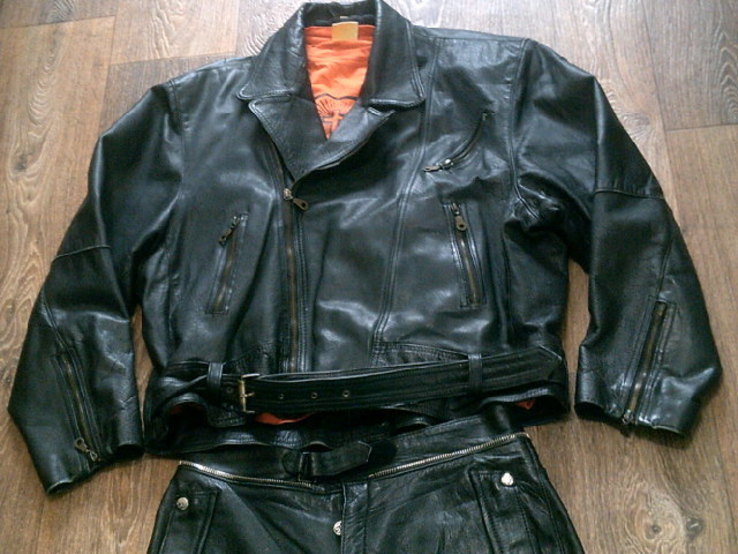 Кожаный мото - куртка ,штаны, фото №9