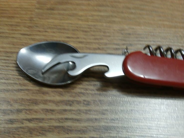 Туристический набор 6в1 нож,вилка,нож,штопор,открывалка,шило, photo number 5