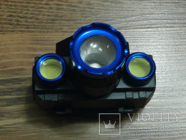 Аккумуляторный налобный фонарь BL-607-T6  Питание:аккумулятор 18650,Зарядка:USB, фото №4