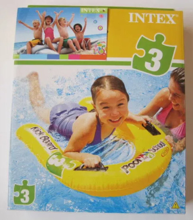 Доска для плавания с ручками Intex, 81-76см, от 4-х лет., фото №8