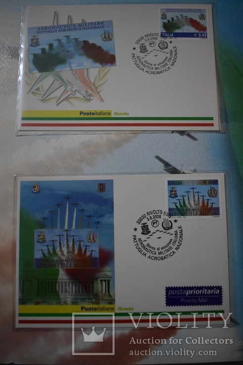 Коллекционный набор в буклете марок воздушные силы Италия 2005 год, фото №7