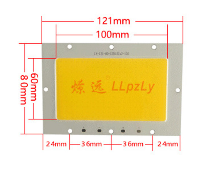 LED светодиод в прожектор на два драйвера 50W +50w = 100W матрица 220v, numer zdjęcia 5