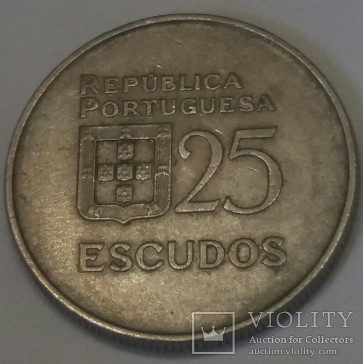 Португалія 25 ескудо, 1980, фото №2