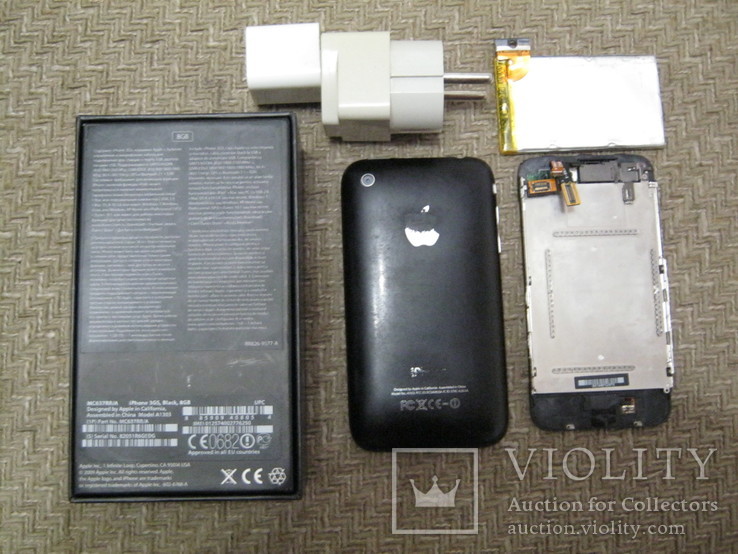 Телефон Apple iPhone 3gs 8GB + запасной блок дисплея и батарея, фото №7
