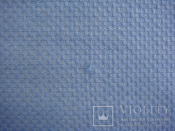 Двухсторонняя голубая жаккардовая скатерть или полотенце 55 х 89 см., фото №8
