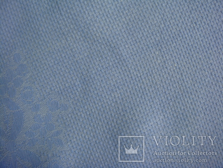 Двухсторонняя голубая жаккардовая скатерть или полотенце 55 х 89 см., фото №10