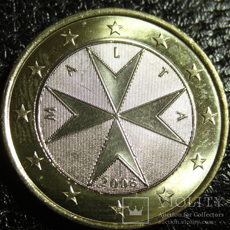 1 євро Мальта 2008 UNC