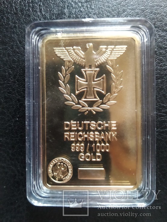 Сувенирная  монета-слиток Deutsche Reichsbank 999\1000 Gold