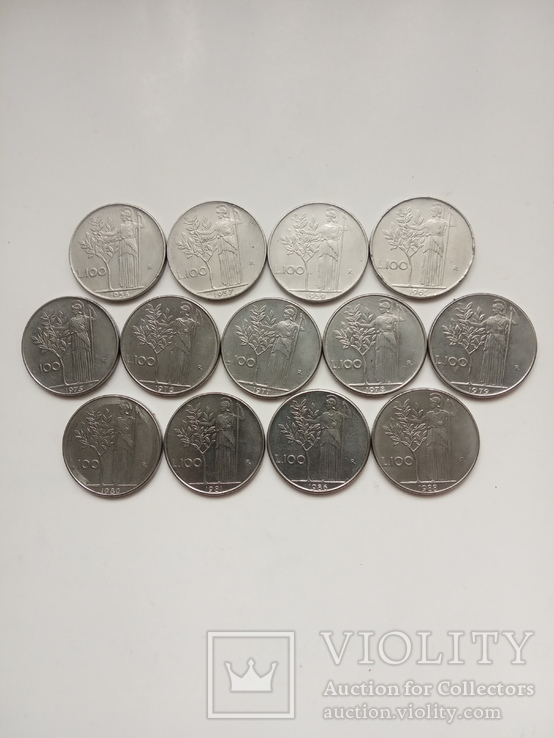 Монеты Италия Italiana погодовка 48 штук все разные коллекция