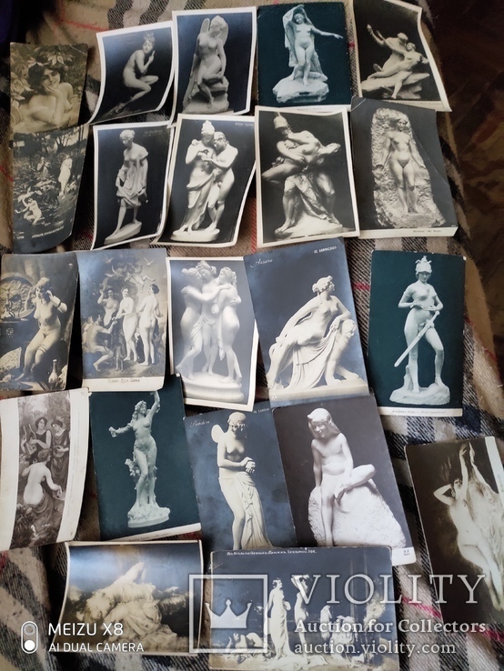 25 старинных открытки до 1917г в стиле ню, фото №6