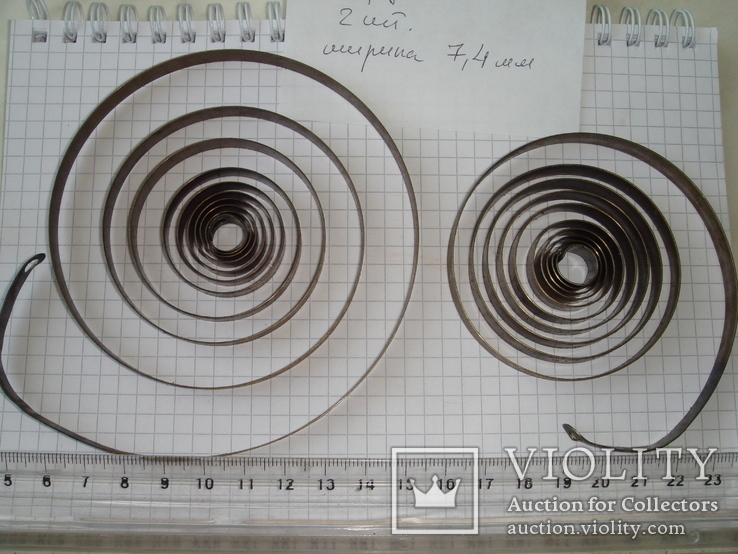 Пружина к часовому механизму 2 шт. Ширина 7.4 мм, фото №7