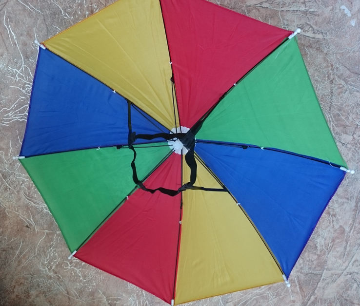 Механический зонт-шапка на голову от дождя и солнца, photo number 4