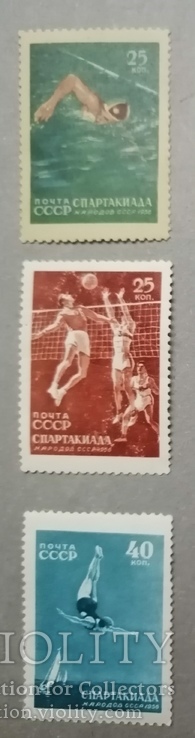 Три марки ссср 1958року, негашенi.