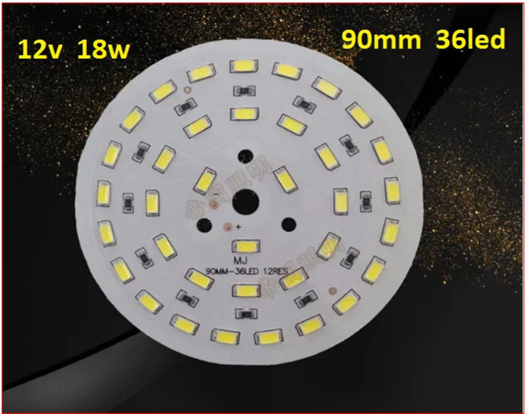 LED светодиодный модуль 18w плата для лампа прожектор DС 12v 18вт 12 вольт светильник