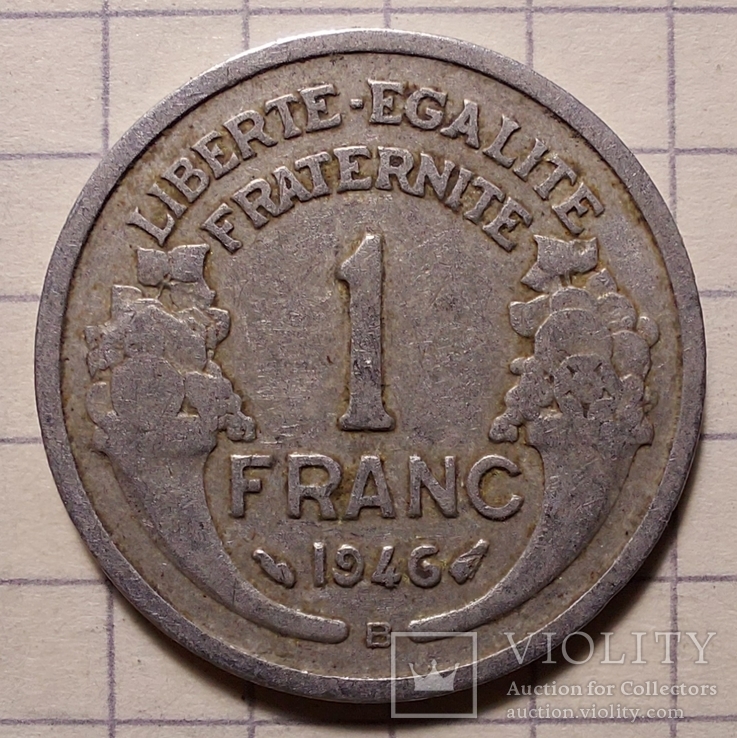 Франция. 1 франк 1946 (В), фото №2