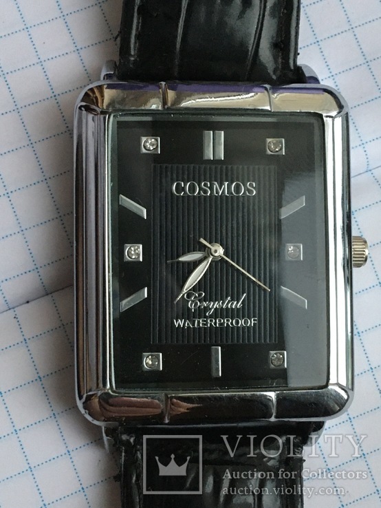Часы Cosmos Cristal waterproof на ходу +ремешок, фото №2