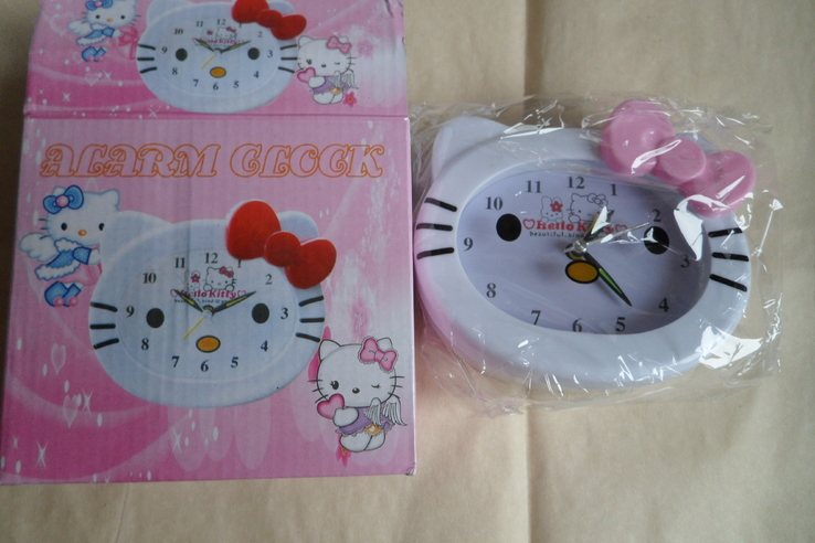 Часы детские с будильником Hello Kitty, фото №3