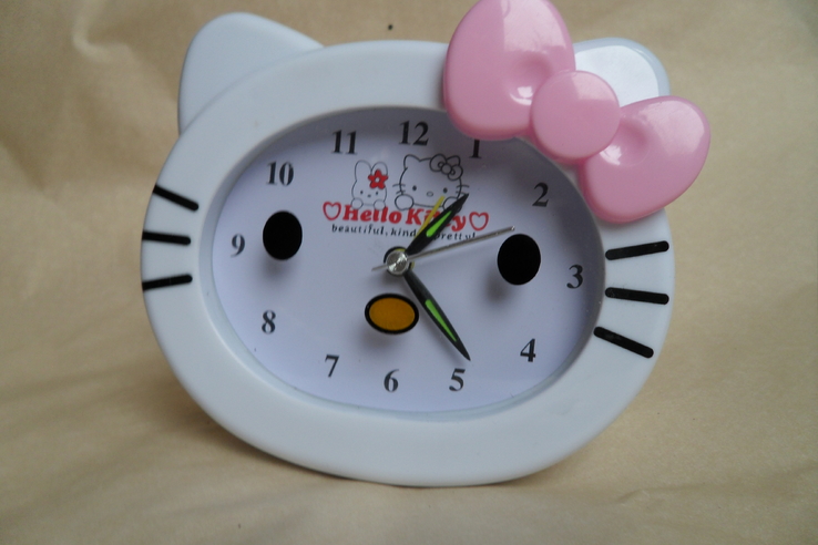 Часы детские с будильником Hello Kitty, фото №4