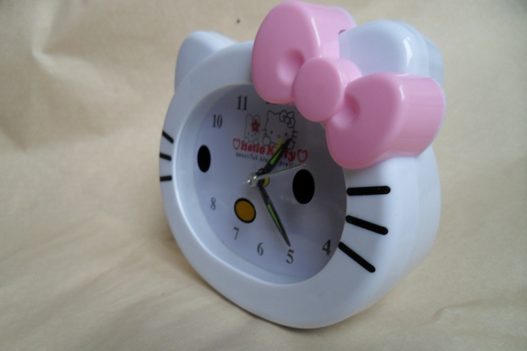 Часы детские с будильником Hello Kitty, фото №5