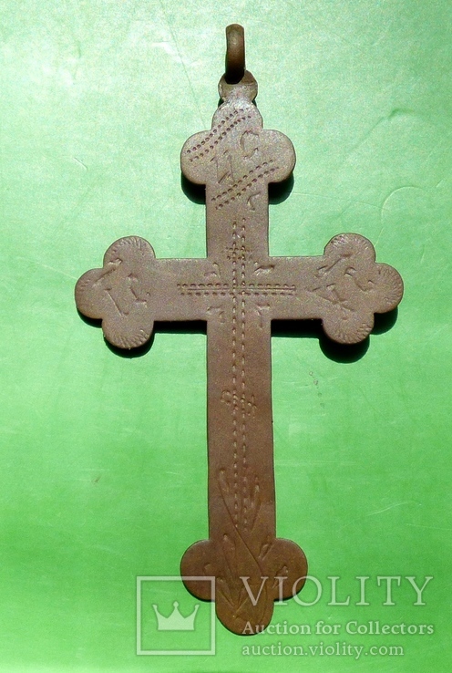 Крупный  нательный крест с узором, фото №5