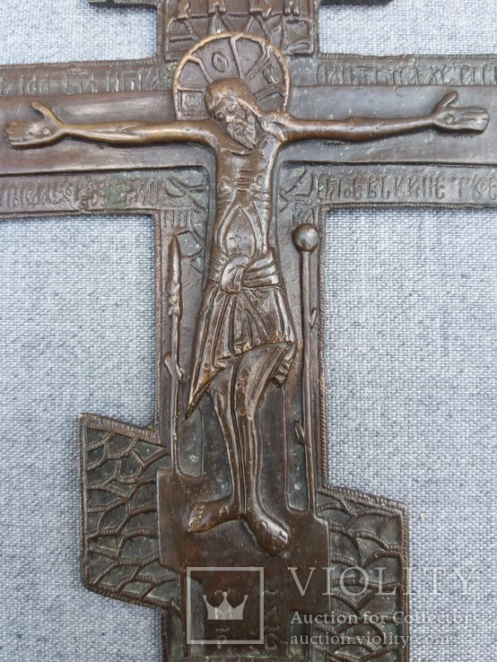Крест в бронзе. 19 век., фото №3