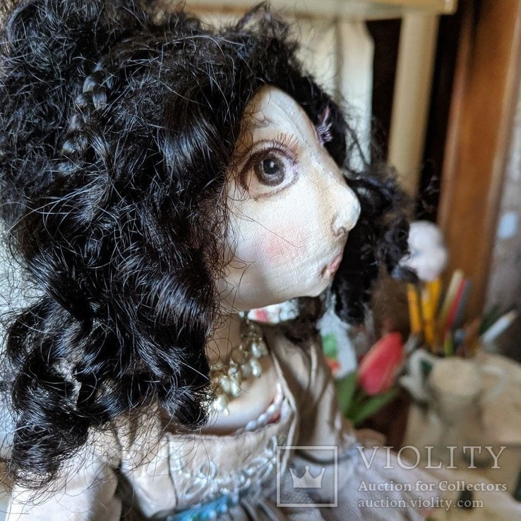 Кукла авторская Глаша текстильная шарнирная, фото №3