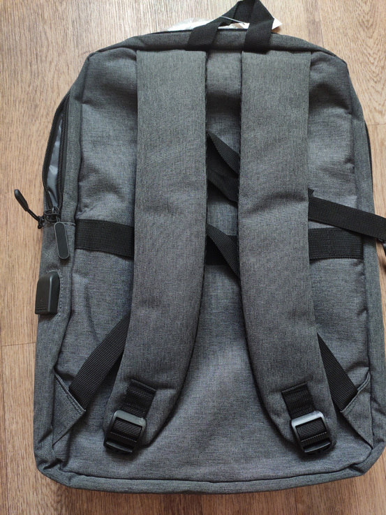 Городской рюкзак для ноутбука, с USB, ручка алюминиевая, фото №6