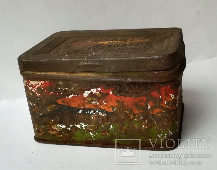 Коробка Чай товарищества Караванъ до 1917г с сохранившимися рисунками, фото №4