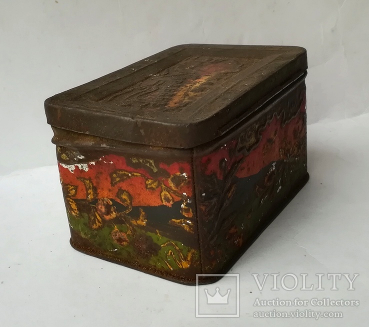 Коробка Чай товарищества Караванъ до 1917г с сохранившимися рисунками, фото №5