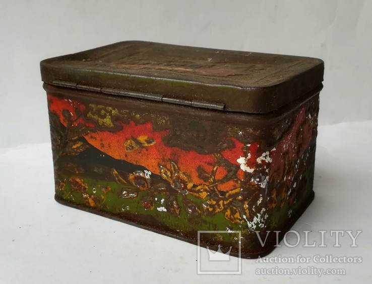 Коробка Чай товарищества Караванъ до 1917г с сохранившимися рисунками, фото №6