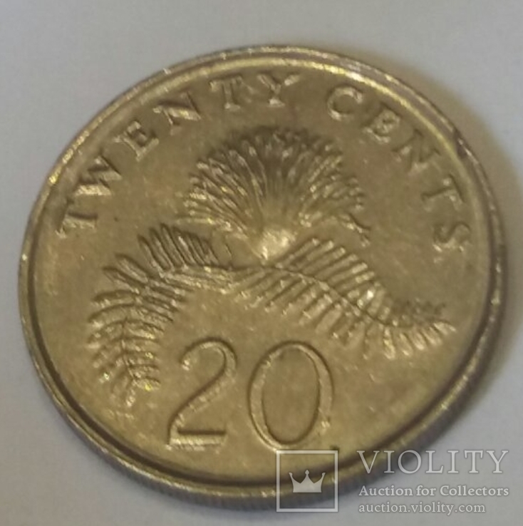 Сінгапур 20 центів, 2009, фото №2