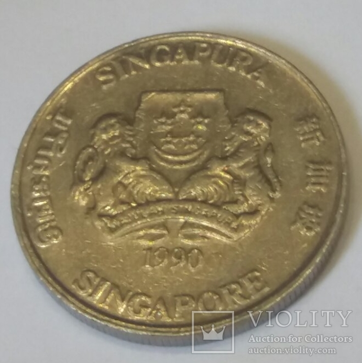 Сінгапур 20 центів, 1990, фото №2