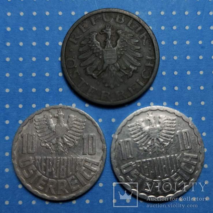 10 грошей. Австрия. 1948, 1961. 1993., фото №4