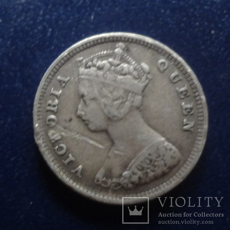 10 центов 1893 Гон Конг серебро (Г.3.42), фото №2