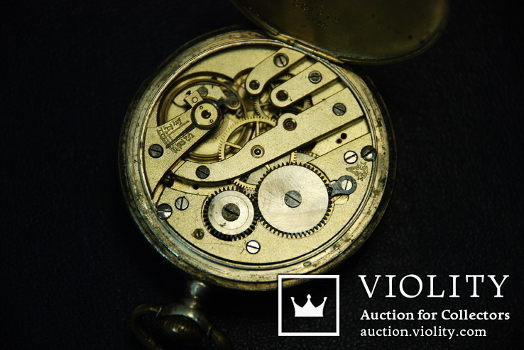 Старинные карманные  часы  ( серебро 800), фото №10
