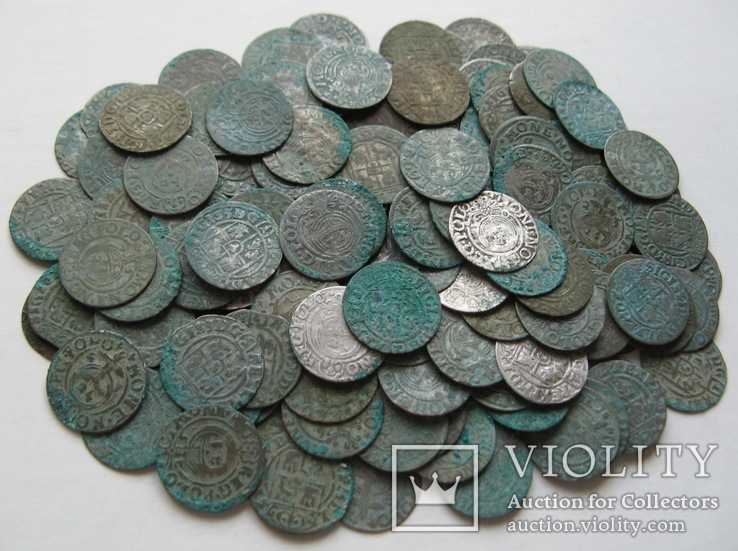 Средневековье. Монеты 1600-х годов ( 153 штуки )., фото №3
