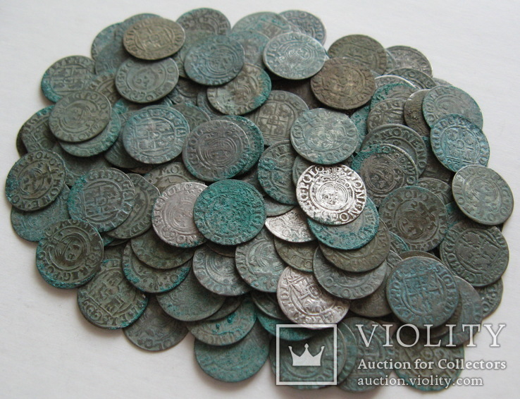 Средневековье. Монеты 1600-х годов ( 153 штуки )., фото №4