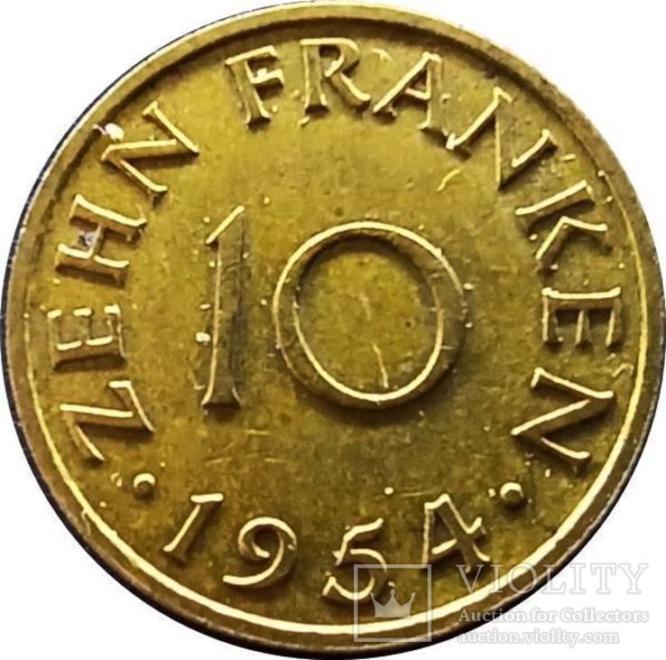 Саар 10 франков, 1954,С3