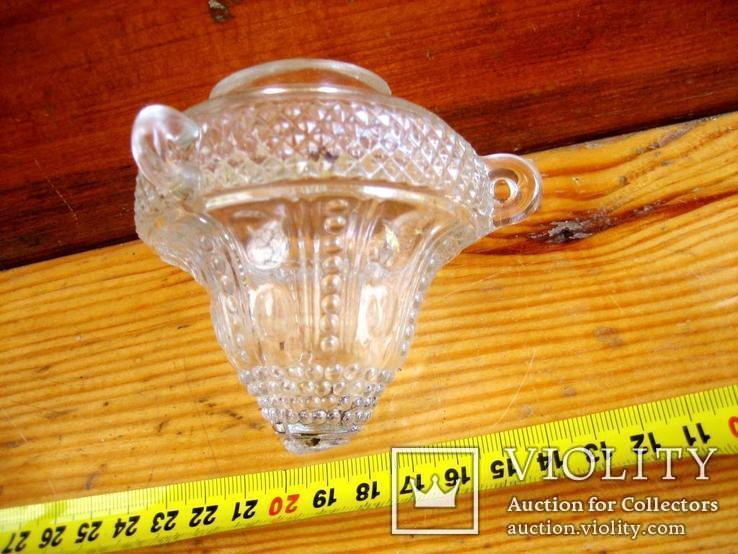 Старовинна скляна лампадка, фото №2