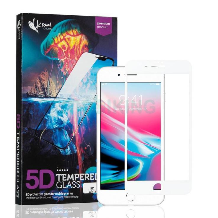 Защитное стекло Krazi 5D for iPhone 7/8 White 71974, фото №2