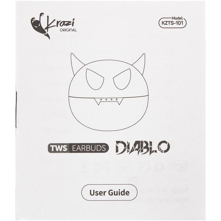 Stereo Bluetooth Headset Krazi TWS Diablo KZTS-101 Black 77719, фото №9