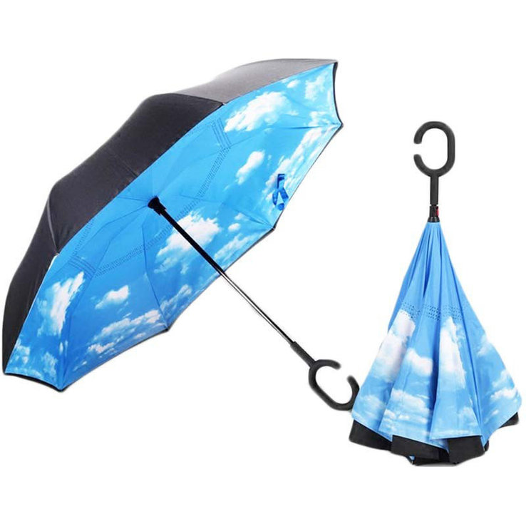 Зонт обратного сложения Up-Brella голубое небо, фото №2