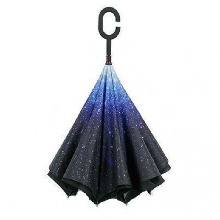 Зонт обратного сложения Up-Brella звездное небо, фото №4