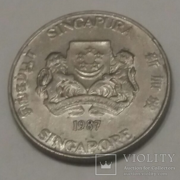 Сінгапур 20 центів, 1987, фото №3