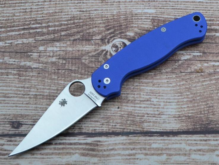 Нож Spyderco Para-Military cиний реплика, фото №2