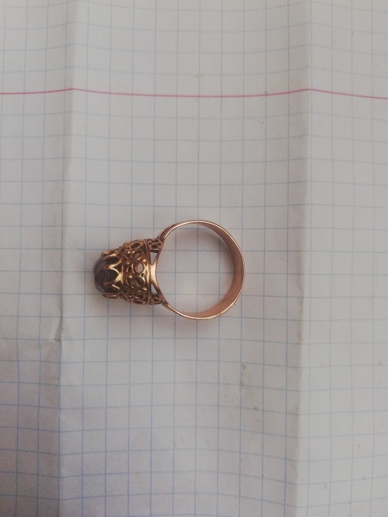 Золоте кольцо з аменістом, numer zdjęcia 2
