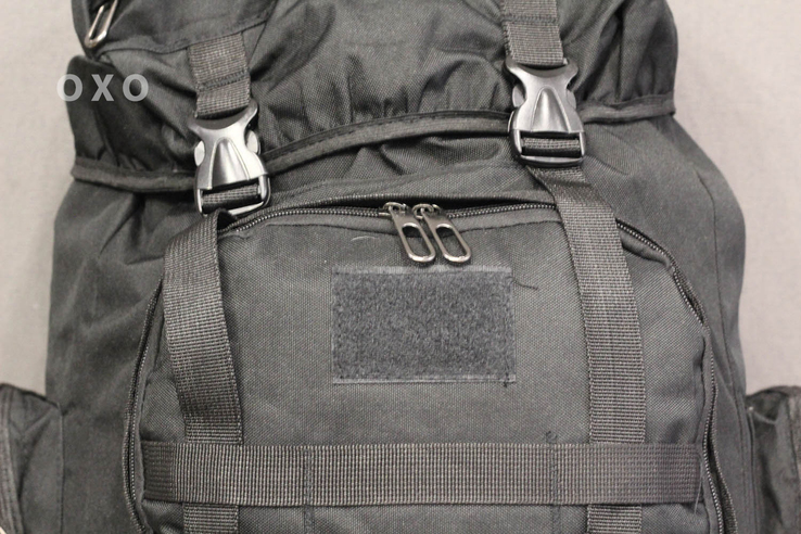 Тактический, туристический рюкзак на 70 литров (Черный), фото №7