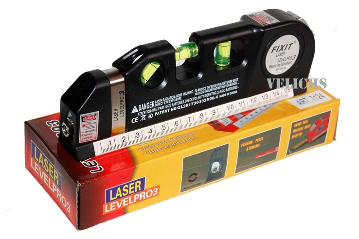 Лазерный уровень FIXIT Laser Level Pro 3 со встроенной рулеткой, photo number 13