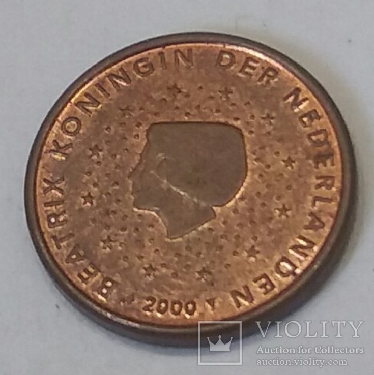 Нідерланди 1 євроцент, 2000, фото №3