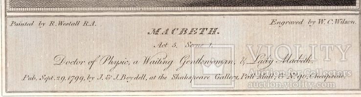 Старинная гравюра. Шекспир. "Макбет". 1803 год. (42 на 32 см.)., фото №5
